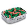 Moss Insect Wing Pill Box 2 Compartments Portable Travel Pill Case Mini Medicine Organizer for Pocket Purse Metal Waterproof Medicine Container Holder Vitamin Fish Oil view 4