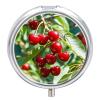 Cherry Pill Box Case with 3 Individual Compartments Compact Portable Medication Management Mini Small Pill Organizer for Vitamins Medication Fish Oil Supplements view 1