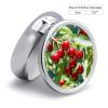 Cherry Pill Box Case with 3 Individual Compartments Compact Portable Medication Management Mini Small Pill Organizer for Vitamins Medication Fish Oil Supplements view 2