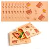 50Pcs Paper Sandwich Bags, 7.8x 8 Inch Kraft Paper Snack Bag Papers Stock Bags for Bakery, Hamburger, Cookies, Treats, Snacks, Lunch Take Out view 1