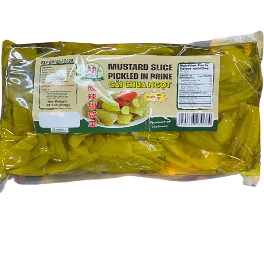 Bamboo Lady Mustard Slice Pickled in Brine (Cai Chua Ngot), 28.5 oz (810g) - Pack of 1