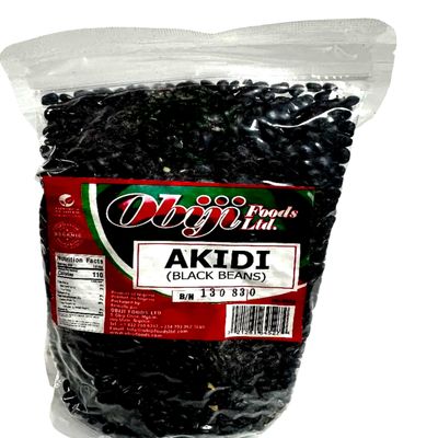 Akidi (Black Beans) 1lb Premium Nigerian Organic Black Beans | African Food Pantry Staple | Non-GMO | High Protein, Fiber-Rich Legumes for Soups, Porridge, Vegan Cooking