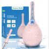 Anal Douche for Men & Women - 245ml Anti Back-Flow Enema Kit with 7-Hole Nozzle Fits Shower Hose, Reusable Bulb (Pink) view 1