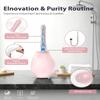Anal Douche for Men & Women - 245ml Anti Back-Flow Enema Kit with 7-Hole Nozzle Fits Shower Hose, Reusable Bulb (Pink) view 3