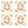40PCS Easter Bunny Napkins, Yellow Scalloped Paper Napkins with Pink Egg & White Rabbit Design, 13x13 Inch Unfolded Party Napkins for Easter Party, Spring Celebration, Brunch, Baby Shower view 1