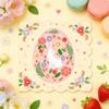 40PCS Easter Bunny Napkins, Yellow Scalloped Paper Napkins with Pink Egg & White Rabbit Design, 13x13 Inch Unfolded Party Napkins for Easter Party, Spring Celebration, Brunch, Baby Shower view 4