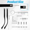 1 Pair Glasses Repair Kit with Screws, Universal Glasses Arm Replacement, Eyeglasses Arms Legs Replacement Accessories with Screws Washers Screwdrivers Nose Pads(Black) view 2