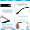 1 Pair Glasses Repair Kit with Screws, Universal Glasses Arm Replacement, Eyeglasses Arms Legs Replacement Accessories with Screws Washers Screwdrivers Nose Pads(Black) view 4