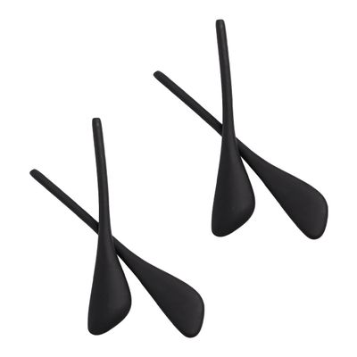 2 Pairs Ear Socks Replacement Temple Sleeves for Ray-Ban RB6336 RB6337 Sunglasses Frame, Silicone Soft Black Ear Tips