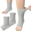 LLMSIX 2pcs Grey Ankle Supports Sleeves, Breathable Arch Support Foot Covers, Soft Ankle Support Socks for Men Women Running Travel Work(Grey, L) view 1