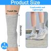 LLMSIX 2pcs Grey Ankle Supports Sleeves, Breathable Arch Support Foot Covers, Soft Ankle Support Socks for Men Women Running Travel Work(Grey, L) view 2