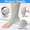 LLMSIX 2pcs Grey Ankle Supports Sleeves, Breathable Arch Support Foot Covers, Soft Ankle Support Socks for Men Women Running Travel Work(Grey, L) view 3
