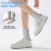 LLMSIX 2pcs Grey Ankle Supports Sleeves, Breathable Arch Support Foot Covers, Soft Ankle Support Socks for Men Women Running Travel Work(Grey, L) view 4