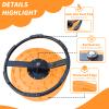 25" W Sensory Spinning Chair for Autistic Kids with Non-slip Feet, Kids Sensory Swivel Chair with Ball Bearings for Vestibular Training, ADHD Sensory Toy with Thickened Edges for Playroom Home,Orange view 2