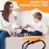 25" W Sensory Spinning Chair for Autistic Kids with Non-slip Feet, Kids Sensory Swivel Chair with Ball Bearings for Vestibular Training, ADHD Sensory Toy with Thickened Edges for Playroom Home,Orange view 4