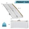 6FT Folding Wheelchair Ramp, Heavy Duty 600 lbs Capacity Aluminum Handicap Ramp for Cars, Stairs, Entry, Doorways & Home Steps with Non-Slip Surface Threshold Ramps, Silvery view 2