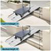 6FT Folding Wheelchair Ramp, Heavy Duty 600 lbs Capacity Aluminum Handicap Ramp for Cars, Stairs, Entry, Doorways & Home Steps with Non-Slip Surface Threshold Ramps, Silvery view 3