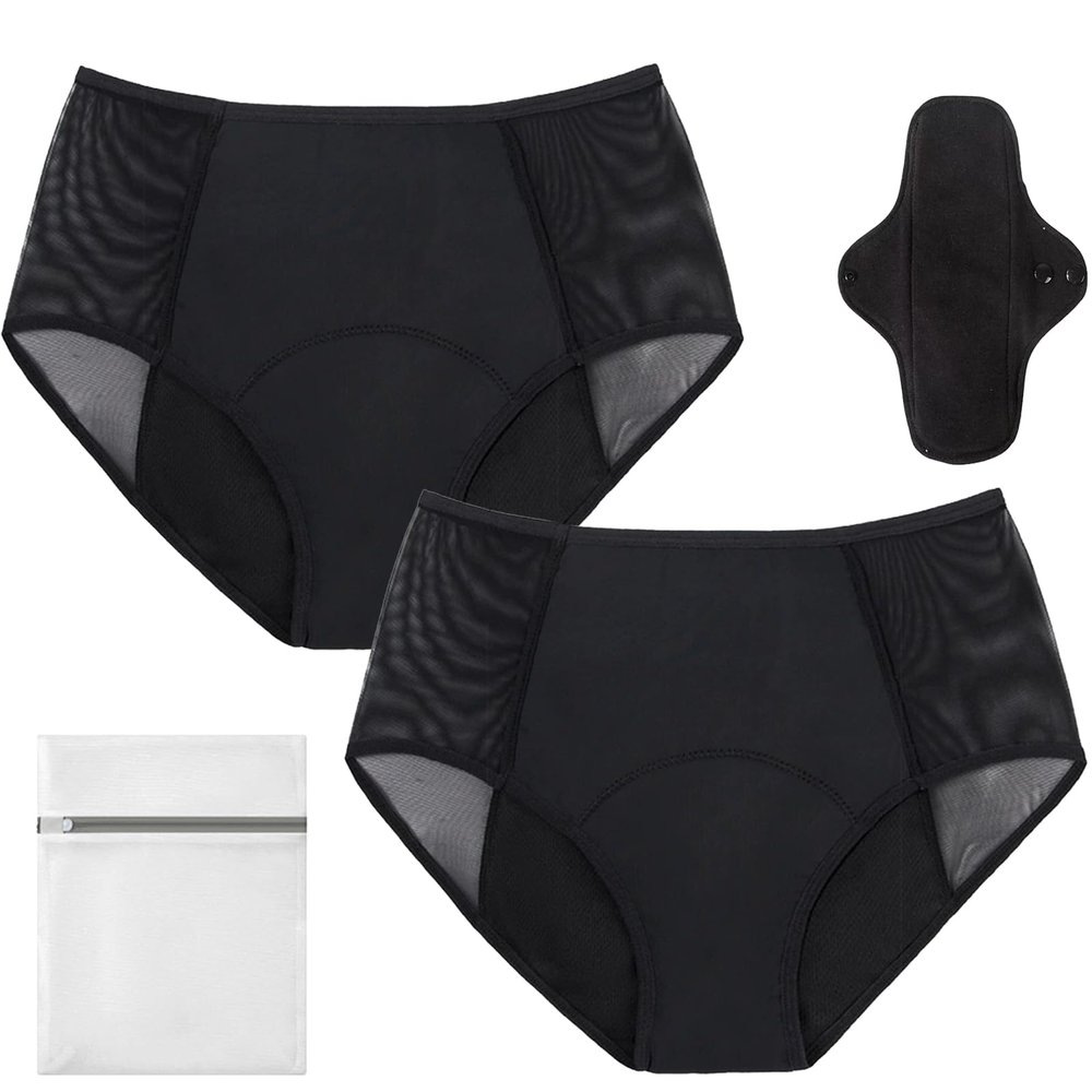 Cotton Incontinence Underwear, Ultradries Underwear, 100ml Absorbency, Leakproof & Washable, Stays Dry All Day (2X Pack, Small)