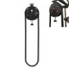 Portable Endless Rope Trainer, Adjustable Cable Pulley System for Home Gym, Nylon Rope for Grip, Arms, Back and Body Coordination Exercises, Red view 1