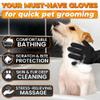 Dog Hair Removal Products Cat & Dog Shampoo Gloves with 3000 Soft Bristles, 2-in-1 Dog Bath Gloves 11.6", Durable Silicone, Saves Shampoo | Massage, Grooming & Clean Wet or Dry, Every Breed (Black) view 4