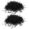 COLLBATH Crimped Shredded Paper 2pcs 100g Each Black Crinkle Cut Raffia Grass Cushion Paper for Boxes Basket Filling Birthday Wedding Holiday Wrapping view 1