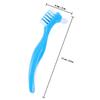 Uonlytech Dual Heads Denture Care Toothbrush 5pcs Blue Portable False Teeth Cleaning Brush for Home Oral Hygiene view 2