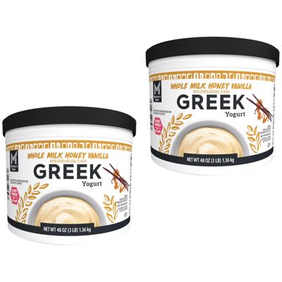 Honey Vanilla Whole Milk Greek Yogurt, 48 oz, 2PK
