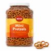 Mini Pretzels, Classic Salted Baked Pretzel Snacks, Crunchy Party Snack, 40 oz Large Jar, Family Size Resealable Container
