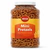 Mini Pretzels, Classic Salted Baked Pretzel Snacks, Crunchy Party Snack, 40 oz Large Jar, Family Size Resealable Container view 2
