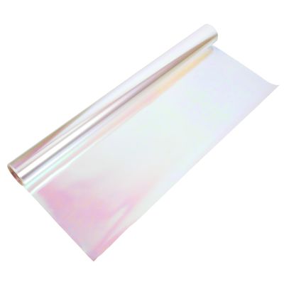 DIYEAH Iridescent Cellophane Flower Wrapping Paper Roll 5.8 Mil Thick 56cm X 9.1m Rainbow Bouquet Wrapping Material for Birthday Packaging and DIY Floral Crafts