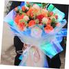 DIYEAH Iridescent Cellophane Flower Wrapping Paper Roll 5.8 Mil Thick 56cm X 9.1m Rainbow Bouquet Wrapping Material for Birthday Packaging and DIY Floral Crafts view 4