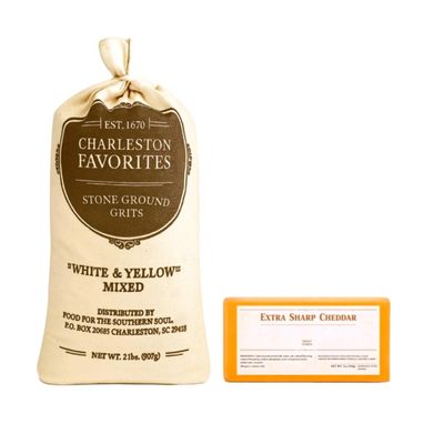 Charleston Favorites Mix Grits & Extra Sharp Cheddar Cheese Bundle
