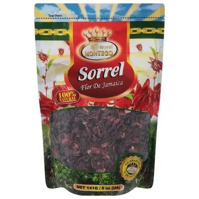 Royal Montego Flor De Jamaica Sorrel, Premium Dried Hibiscus Flowers, Authentic Jamaican Sorrel, Herbal Tea, 5 oz
