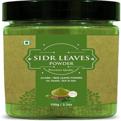 100% Natural & Pure Sidr Leaves Powd.er - 100 g (3.52 Ounce) - Beri Leaves Powde.r, 1Pack