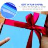 FUNOMOCYA Colored Cellophane Wrap Paper Roll 40cm Wide Blue Packing Film for Flower Bouquet Wrapping Craft Supplies view 3