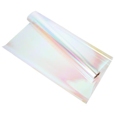 Ciieeo Iridescent Cellophane Wrapping Paper Roll 0.058mm Thick 56cm X 9.14m Decorative Floral Bouquet Packaging Supplies for Birthday and DIY Wrapping