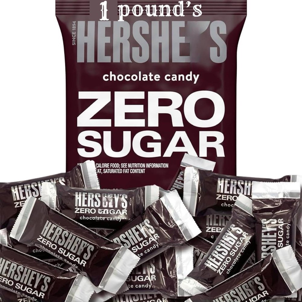 Zero Sugar Chocolate Candy Bag, Zero Sugar Assorted Flavors, for Special Occasions 1 Pound, Includes SPECIAL Dark Chocolate, Milk Chocolate, Caramel Filled Candies,and almond (Milk Chocolate)