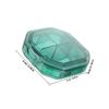 SOLUSTRE Portable Weekly Pill Organizer Small Medicine Box with 4 Green Compartments, Airtight Travel Pill Container for Purse, Medication Dispenser with Labels for Daily Use view 2
