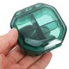 SOLUSTRE Portable Weekly Pill Organizer Small Medicine Box with 4 Green Compartments, Airtight Travel Pill Container for Purse, Medication Dispenser with Labels for Daily Use view 3