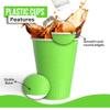 Party Solids 18 Oz Lime Green Plastic Cups For Party Supplies 600 Pack | Lime Green Large Plastic Cups Bulk | Disposable Drinkware For Parties, Events & Everyday view 2