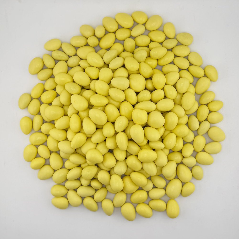 Smarty Stop Jordan Almonds Candy Pastel Candy-Coated Almonds, Edible Confectionery Snack (Yellow, 10 Pound (Pack of 1))
