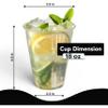 Party Solids 18 Oz Clear Plastic Cups For Party Supplies 600 Pack | Clear Large Plastic Cups Bulk | Disposable Drinkware For Parties, Events & Everyday view 3