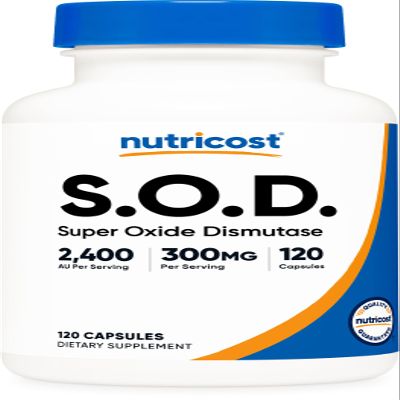 Nutricost S.O.D. Supplement 300mg (2,400 AU) Per Serving, 120 Capsules for 120 Servings Per Bottle - Superoxide Dismutase, Vegan, GMO-Free, Gluten-Free