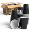 Party Solids 18 Oz Black Plastic Cups For Party Supplies 600 Pack | Black Large Plastic Cups Bulk | Disposable Drinkware For Parties, Events & Everyday view 1