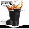 Party Solids 18 Oz Black Plastic Cups For Party Supplies 600 Pack | Black Large Plastic Cups Bulk | Disposable Drinkware For Parties, Events & Everyday view 2