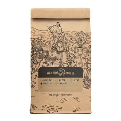 Wander Coffee Exclusive Espresso Blend Medium Roast Specialty Coffee Beans Guatemala Ethiopia Brazil Espresso Beans Whole Bean or Ground Milk Chocolate Caramel Syrup Tasting Notes Perfect for Espresso, Latte & Cappuccino