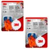 3M Corded Reusable Earplugs, 3 Pack, Noise Reduction Rating (NRR) 25 dB, Easy to Use & Insert, Pliable & Tri-Flange Design Enhances Comfort & Fit, Orange Ear Plugs (90716H3-DC), 3 Pair (Pack of 2) view 2