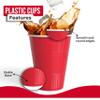 Party Solids 18 Oz Red Plastic Cups For Party Supplies 600 Pack | Red Large Plastic Cups Bulk | Disposable Drinkware For Parties, Events & Everyday view 2