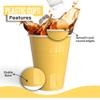 Party Solids 18 Oz Yellow Plastic Cups For Party Supplies 600 Pack | Yellow Large Plastic Cups Bulk | Disposable Drinkware For Parties, Events & Everyday view 2