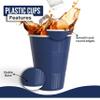 Party Solids 18 Oz Navy Plastic Cups For Party Supplies 600 Pack | Navy Large Plastic Cups Bulk | Disposable Drinkware For Parties, Events & Everyday view 2